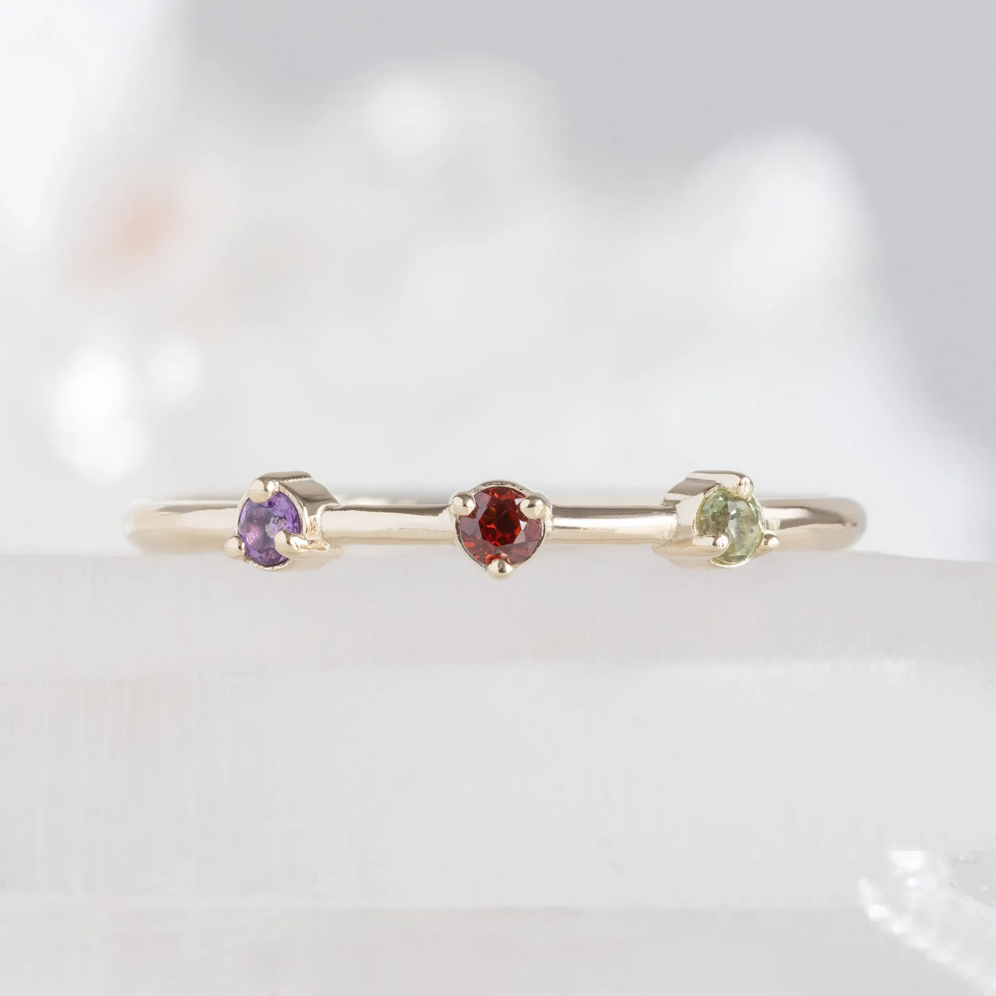 The Custom Multi-Birthstone Ring | 3 Stones