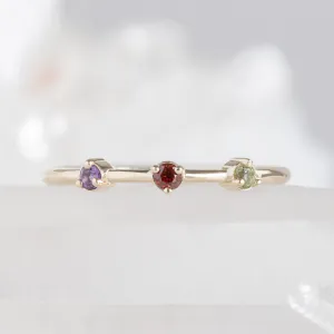 The Custom Multi-Birthstone Ring | 3 Stones