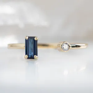 The Open Cuff Sapphire   Diamond Ring | Yellow, Rose or White Gold