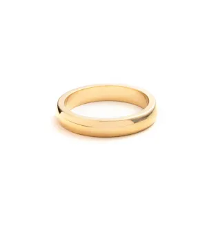 Thin Engravable Band : in Yellow Gold
