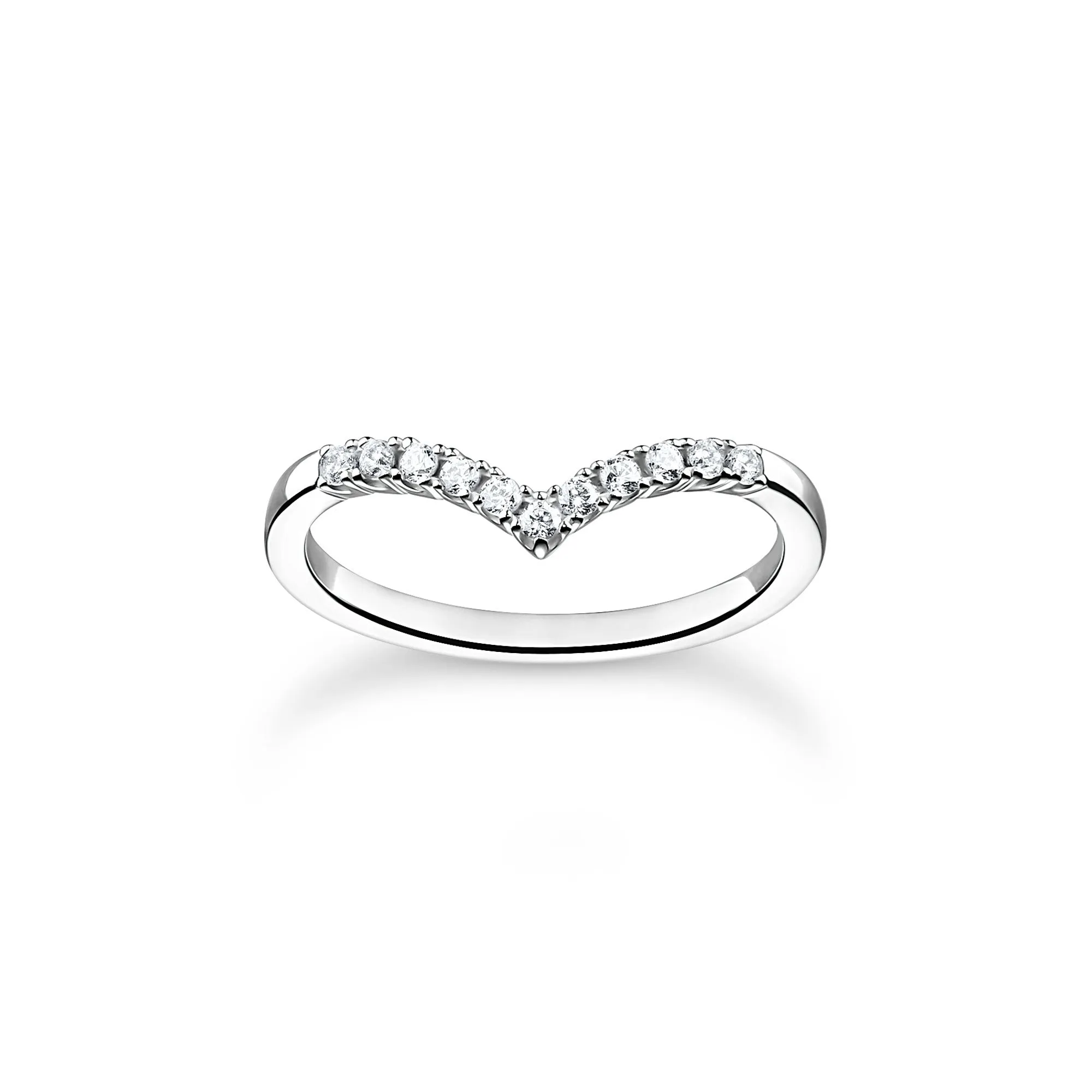 Thomas Sabo Charm Club Sterling Silver V-Shape Ring