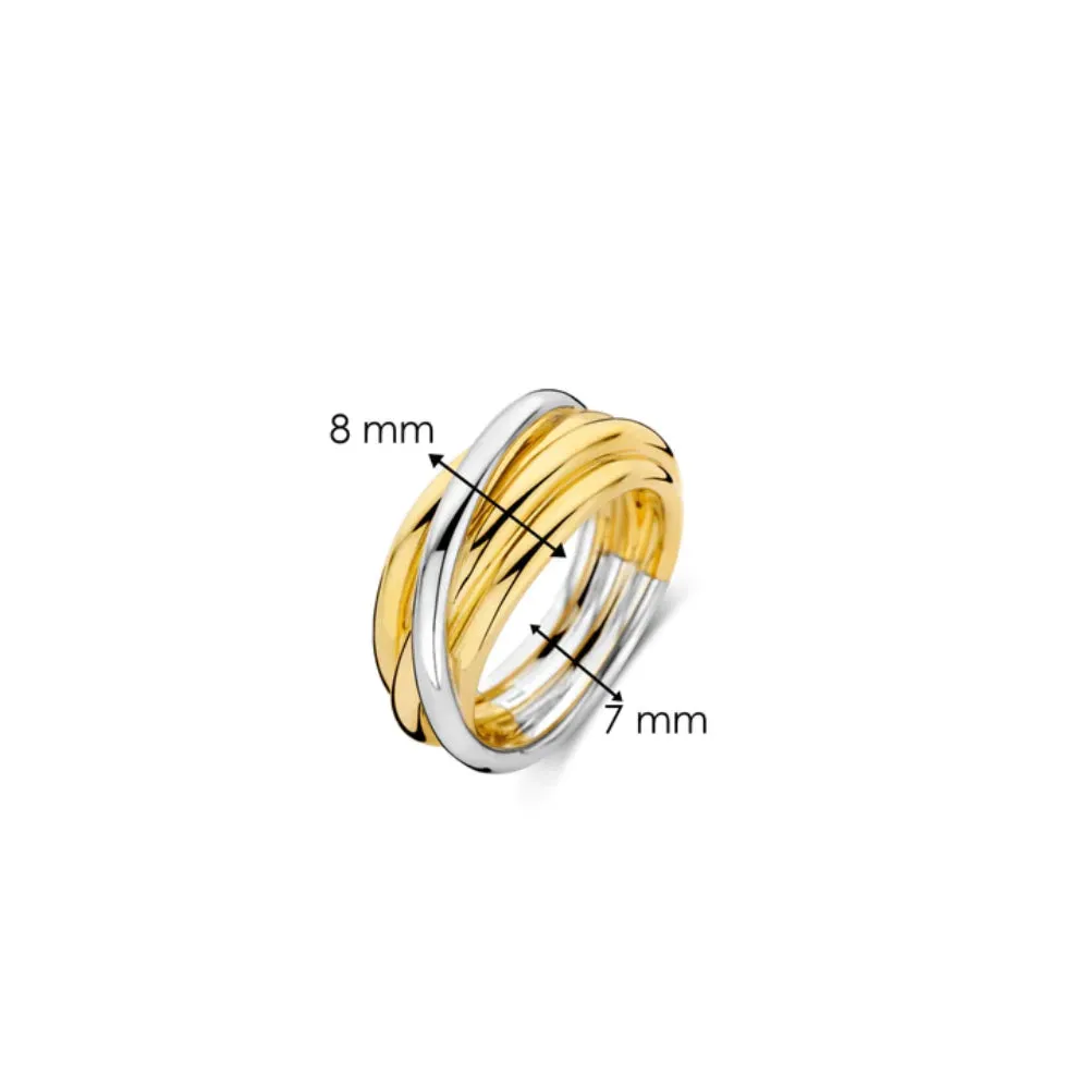 Ti Sento Two-Tone Intertwined Band