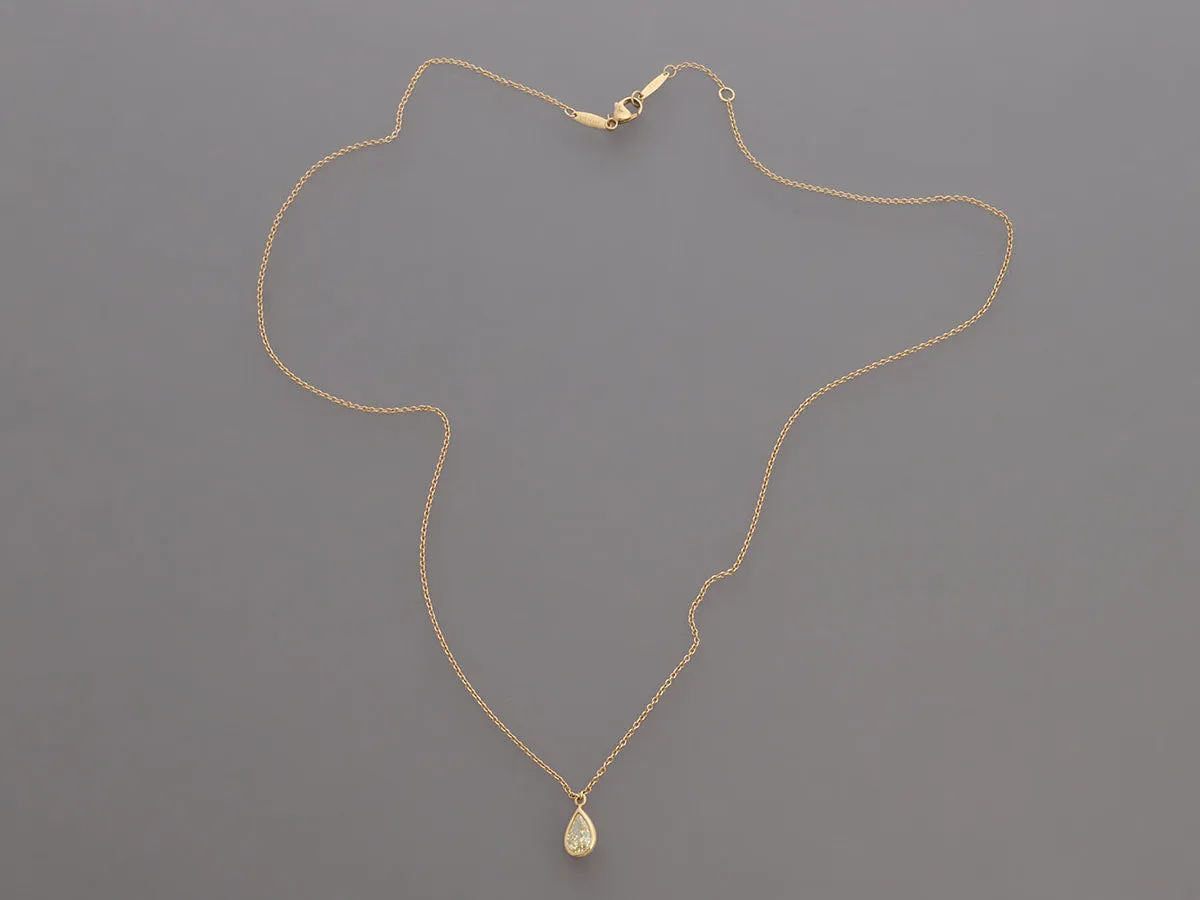 Tiffany & Co. 18K Yellow Gold 0.72-Carat Yellow Diamond Pendant Necklace
