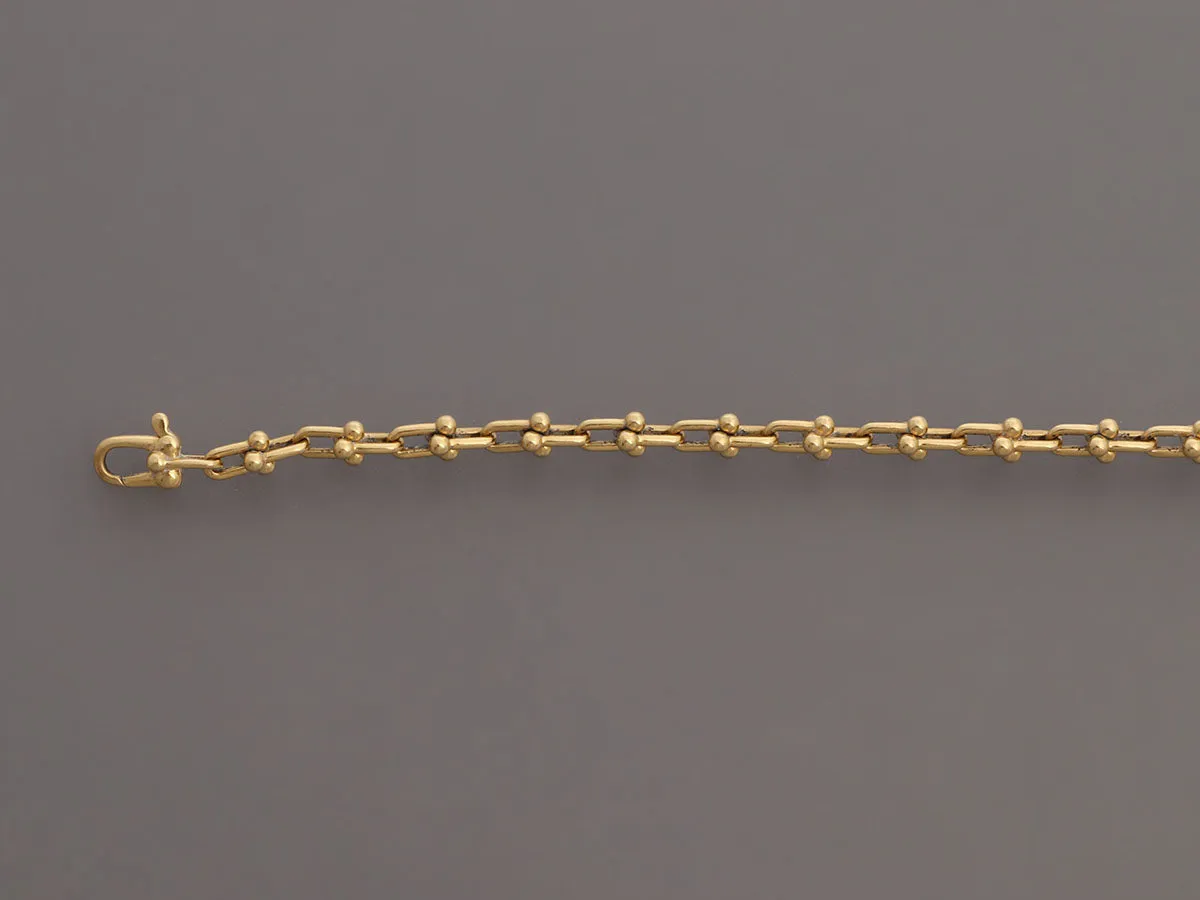 Tiffany & Co. 18K Yellow Gold Hardware Micro Link Bracelet