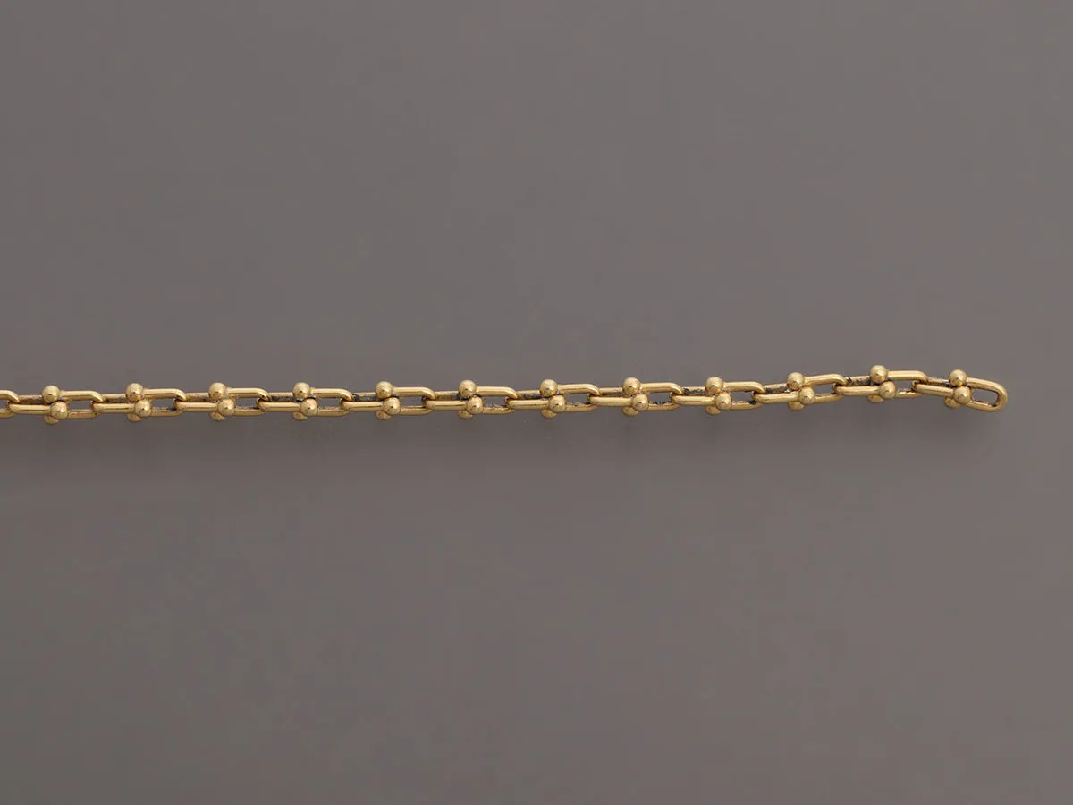 Tiffany & Co. 18K Yellow Gold Hardware Micro Link Bracelet