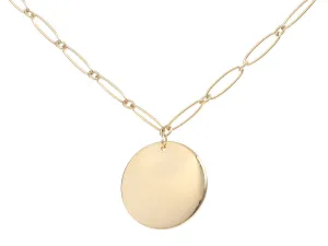 Tiffany & Co. Elsa Peretti 18K Yellow Gold Round Disc Pendant Necklace