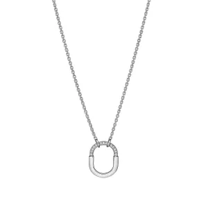 Tiffany & Co Lock Small Pendant in 18K White Gold with Round Brilliant Diamonds