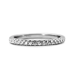 Tiffany & Co. Soleste Half Eternity Platinum Ring With Diamonds