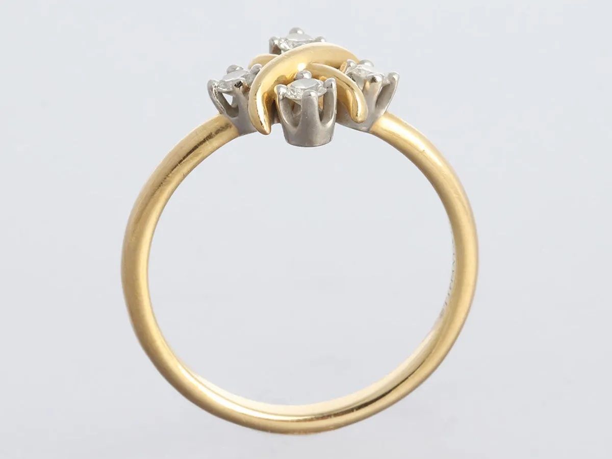 Tiffany & Co. Two-Tone Schlumberger Diamond Lynn Ring