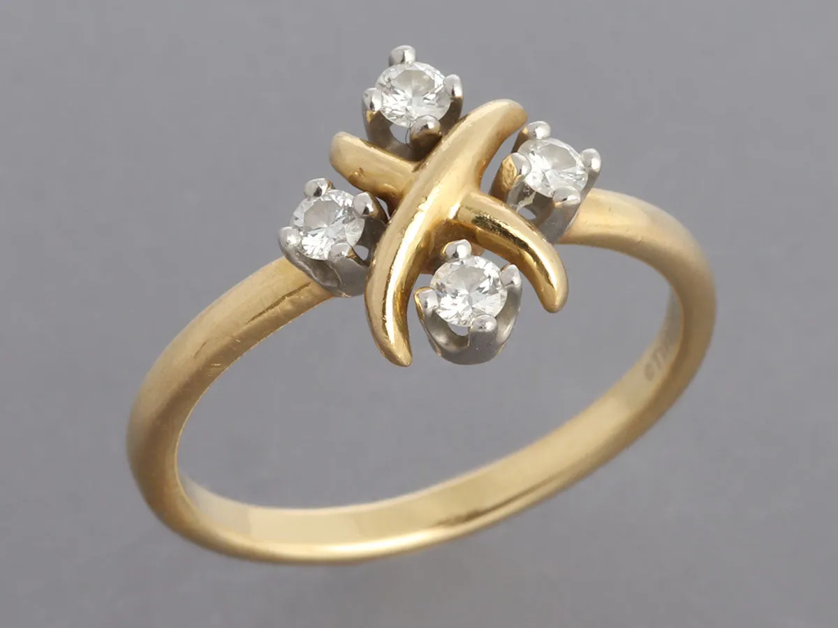 Tiffany & Co. Two-Tone Schlumberger Diamond Lynn Ring