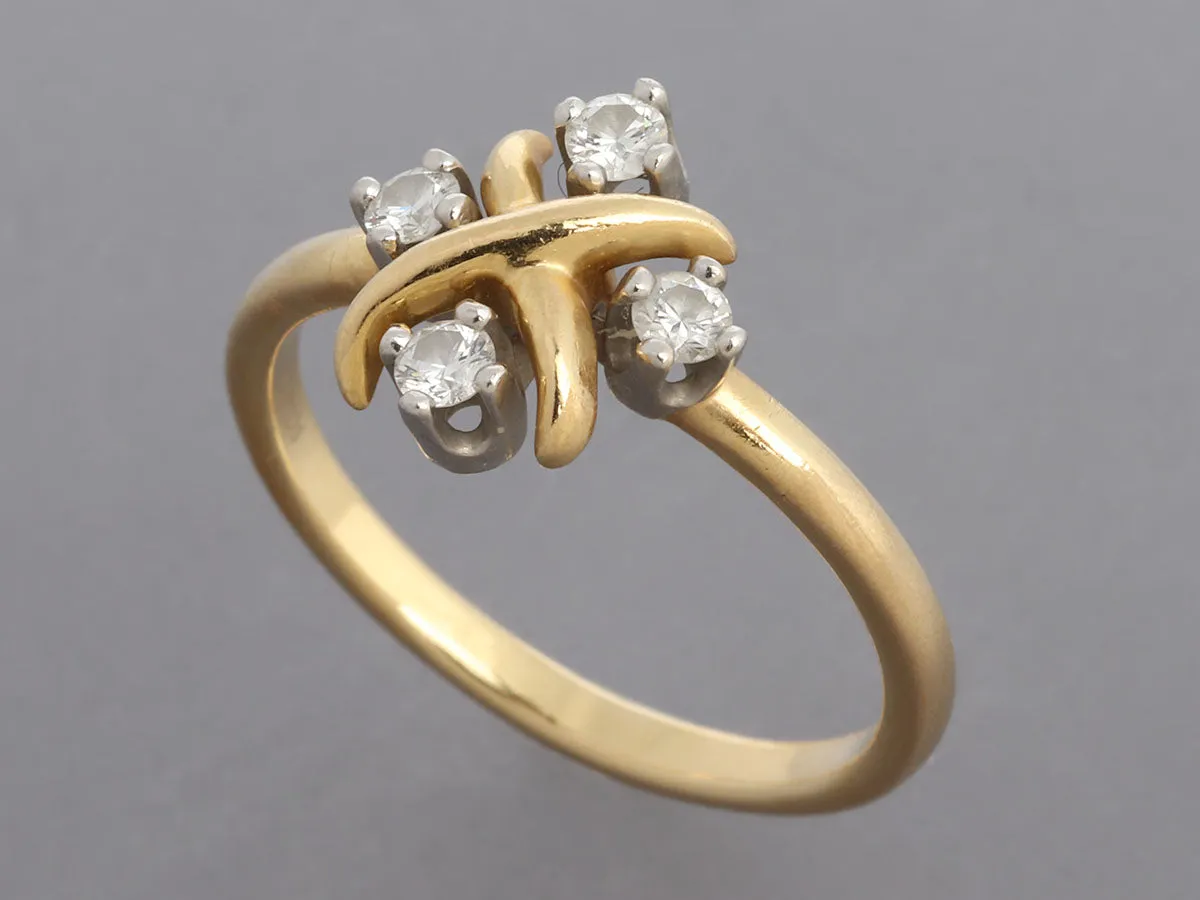 Tiffany & Co. Two-Tone Schlumberger Diamond Lynn Ring
