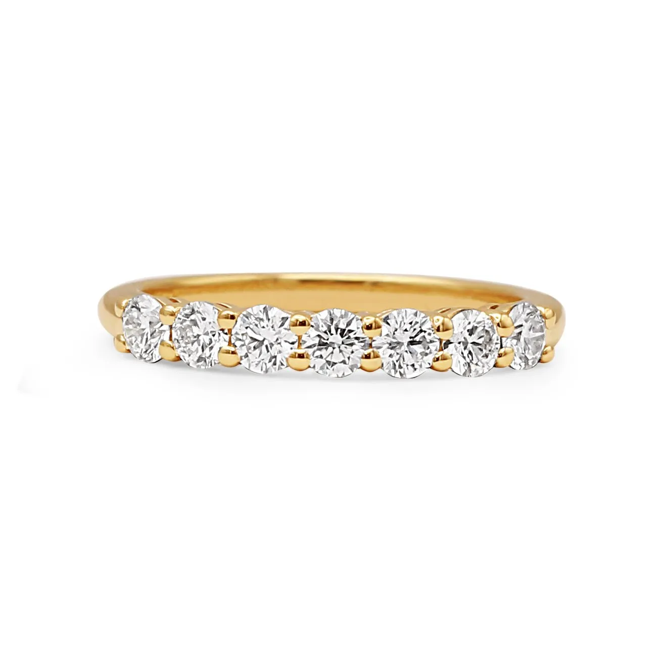 Tiffany Forever Seven Stone Diamond Band Ring - 18ct Yellow Gold