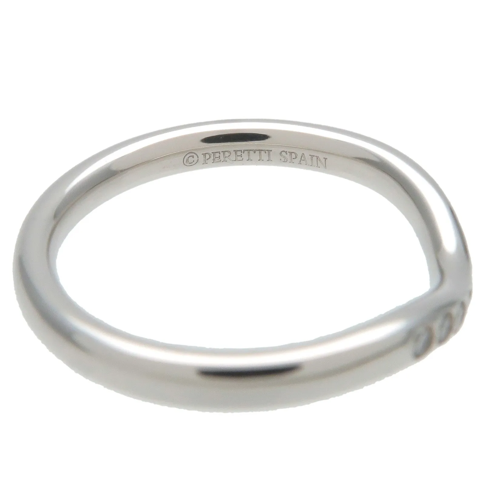Tiffany&Co. Carved Band Ring 9P Diamonds PT950 EU46.5 US3.5-4 HK8 Used