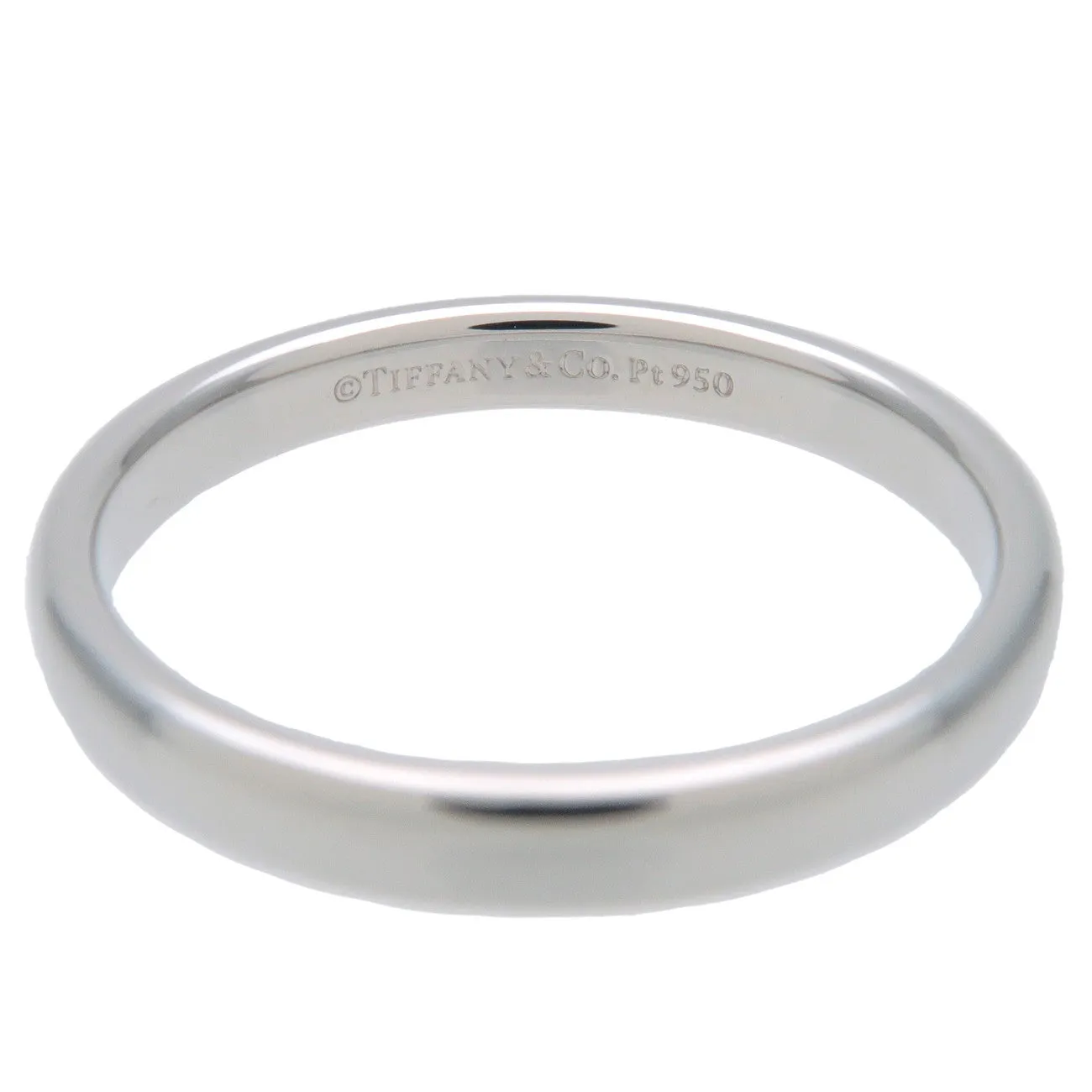 Tiffany&Co. Classic Band Ring PT950 Platinum US8-8.5 EU57.5 Used