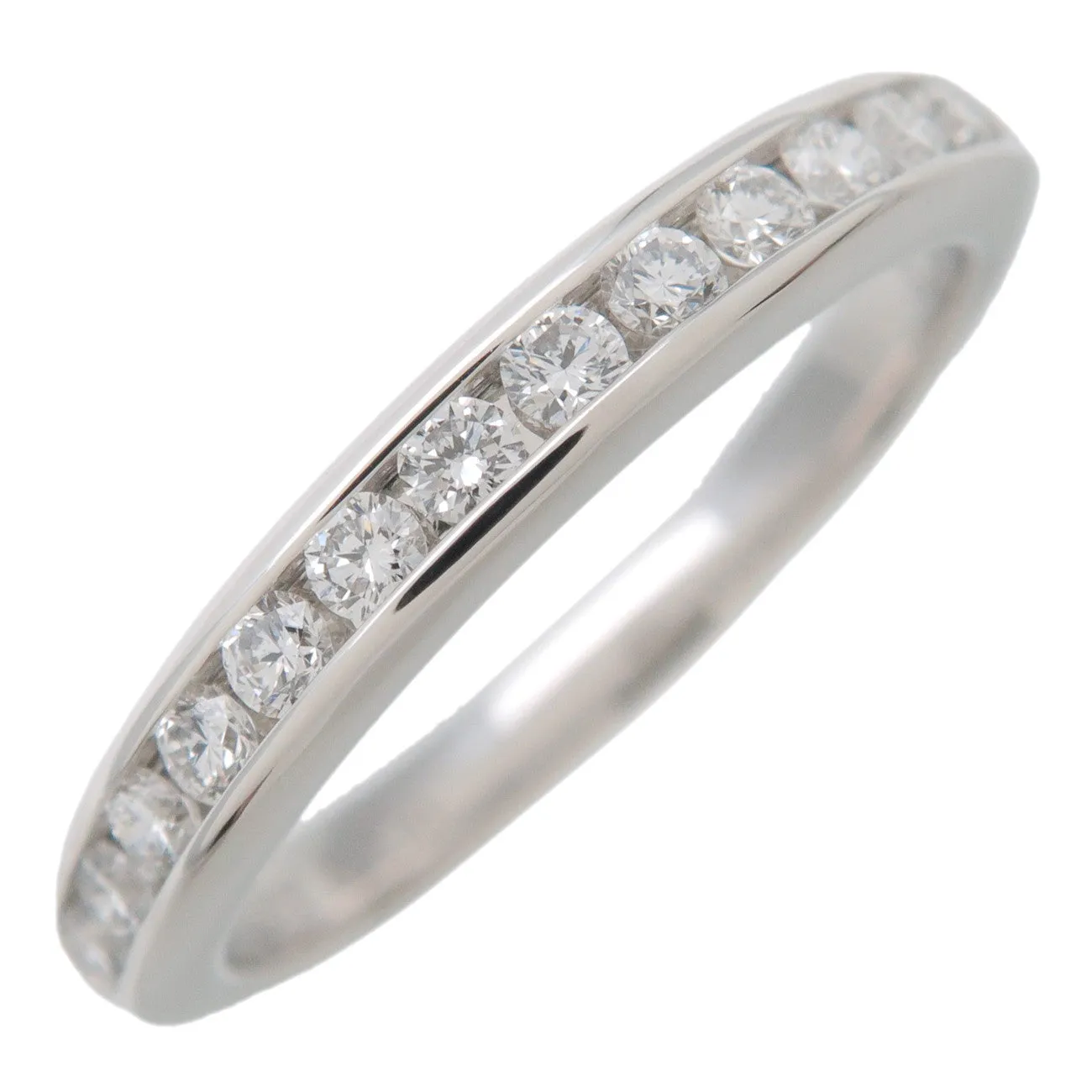 Tiffany&Co. Half Circle Channel Setting Diamond Ring PT950 US4 Used