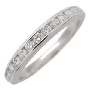 Tiffany&Co. Half Circle Channel Setting Diamond Ring PT950 US4 Used