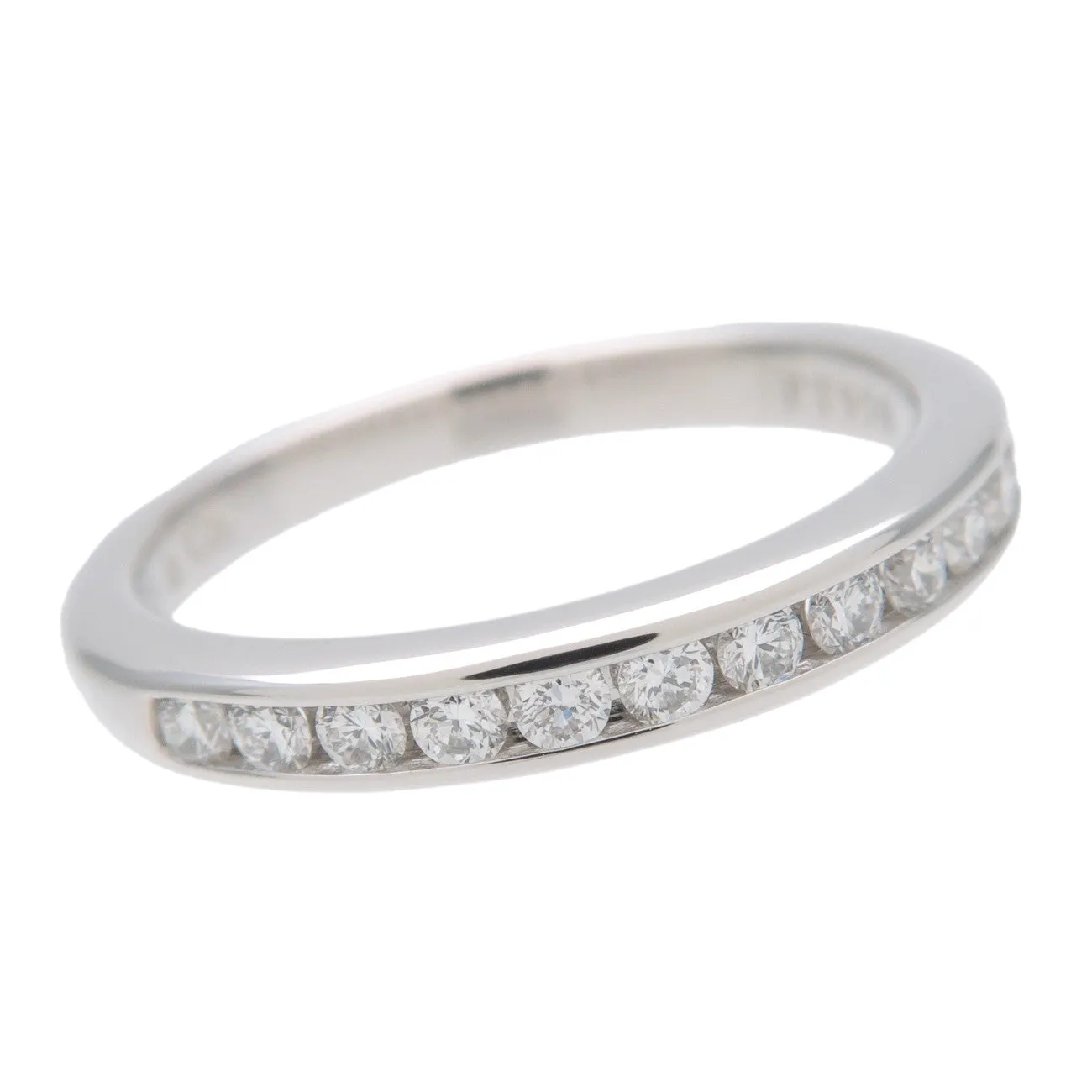 Tiffany&Co. Half Circle Channel Setting Diamond Ring PT950 US4 Used