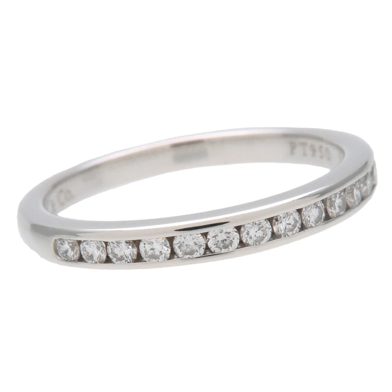 Tiffany&Co. Half Circle Channel Setting Diamond Ring PT950 US4.5 Used