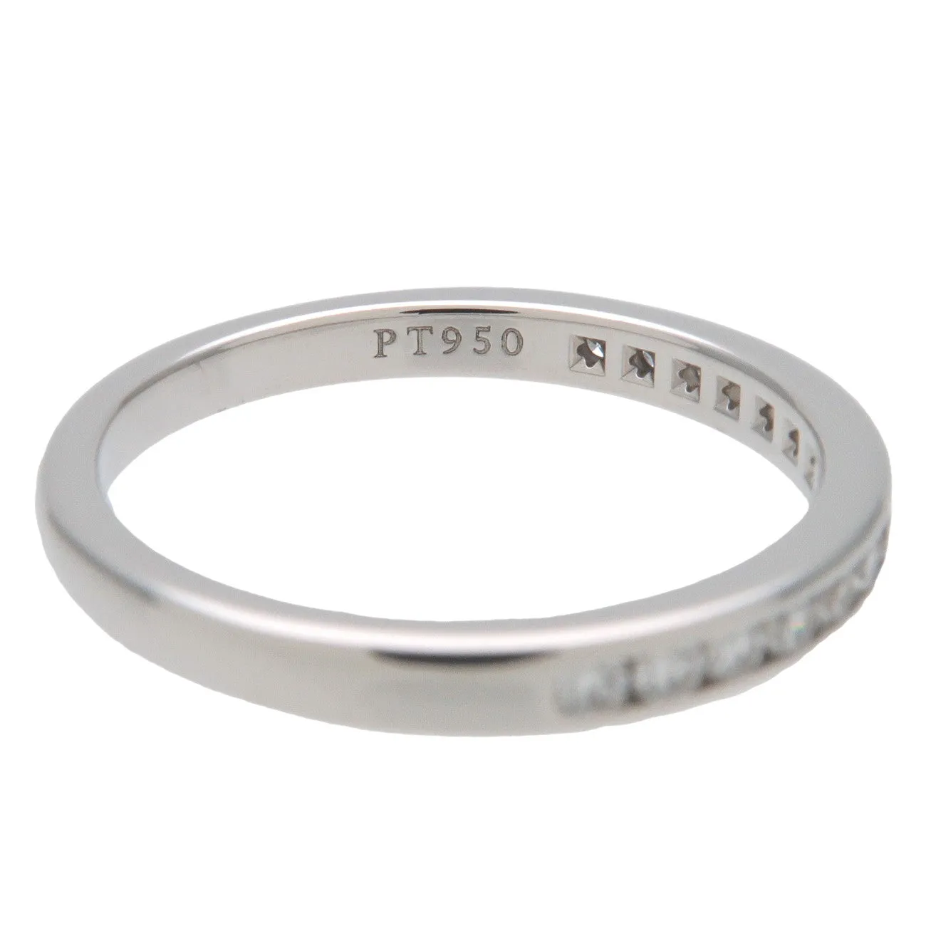 Tiffany&Co. Half Circle Channel Setting Diamond Ring PT950 US4.5 Used