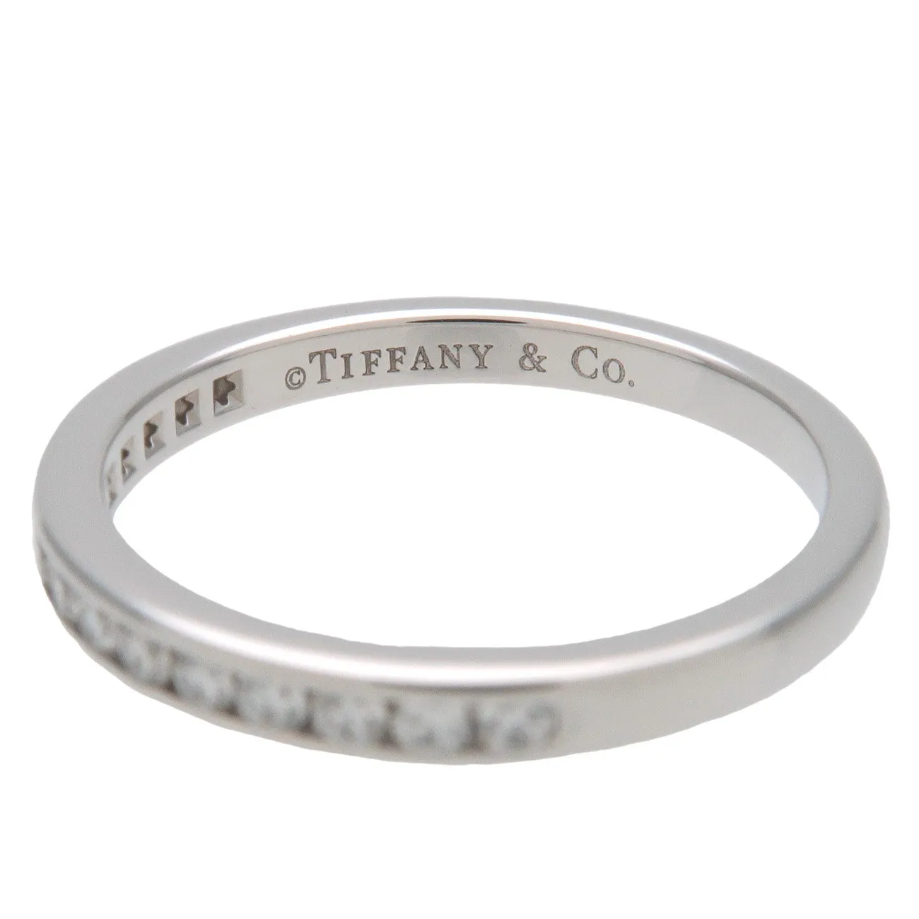 Tiffany&Co. Half Circle Channel Setting Diamond Ring PT950 US4.5 Used