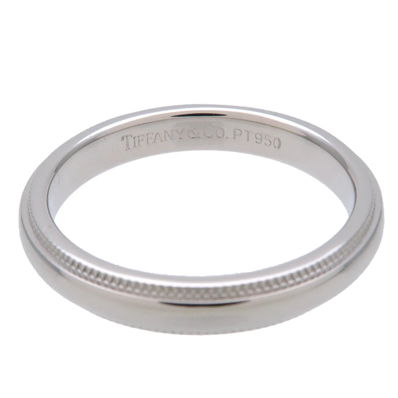 Tiffany&Co. Milgrain Band Ring PT950 Platinum #10 US5-5.5 EU50 Used