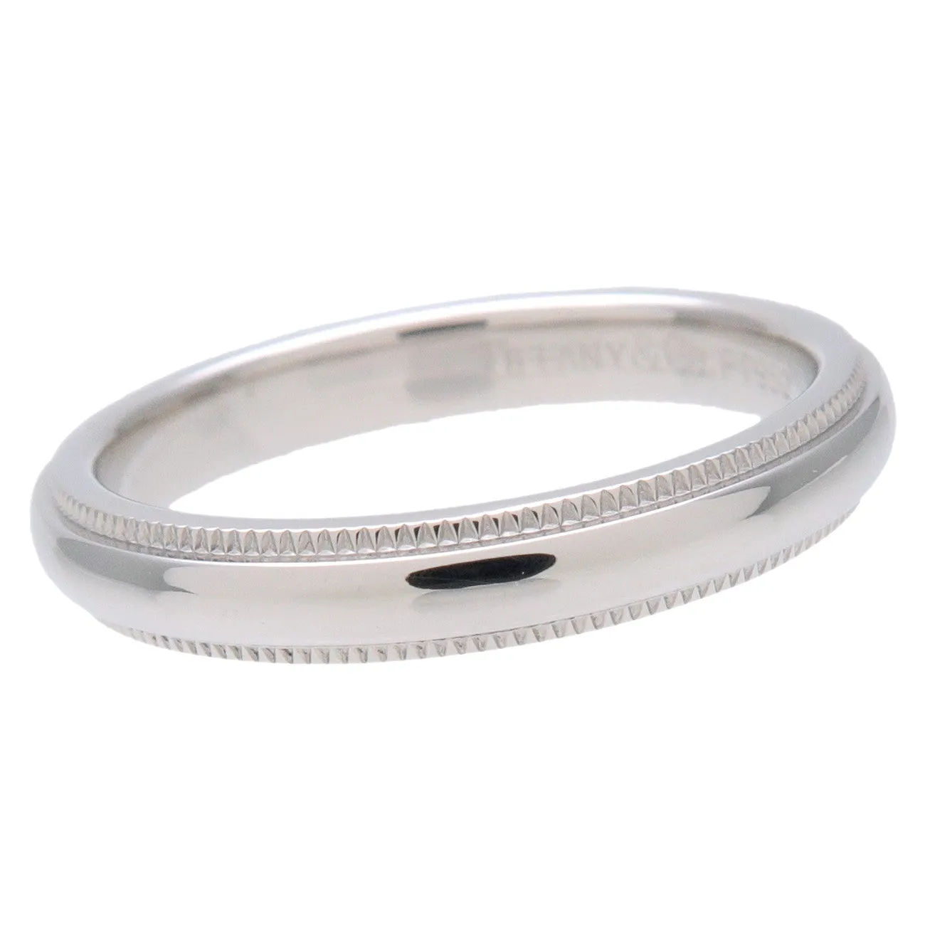 Tiffany&Co. Milgrain Band Ring PT950 Platinum #10 US5-5.5 EU50 Used