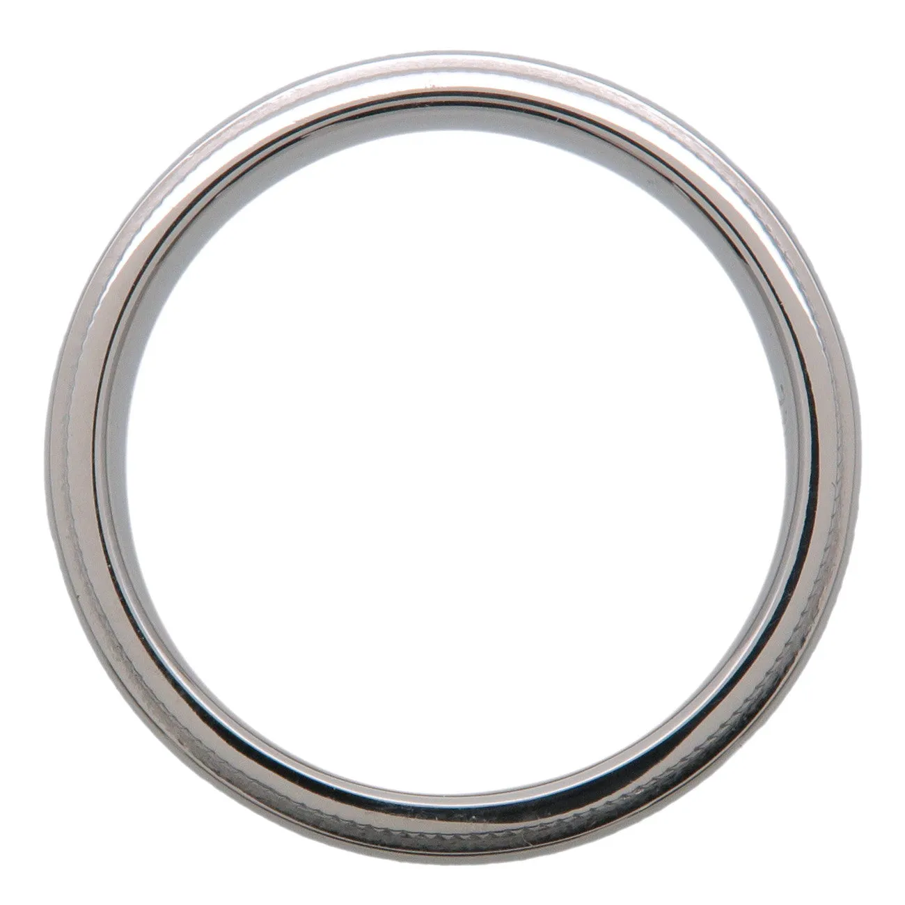 Tiffany&Co. Milgrain Band Ring PT950 Platinum #10 US5-5.5 EU50 Used