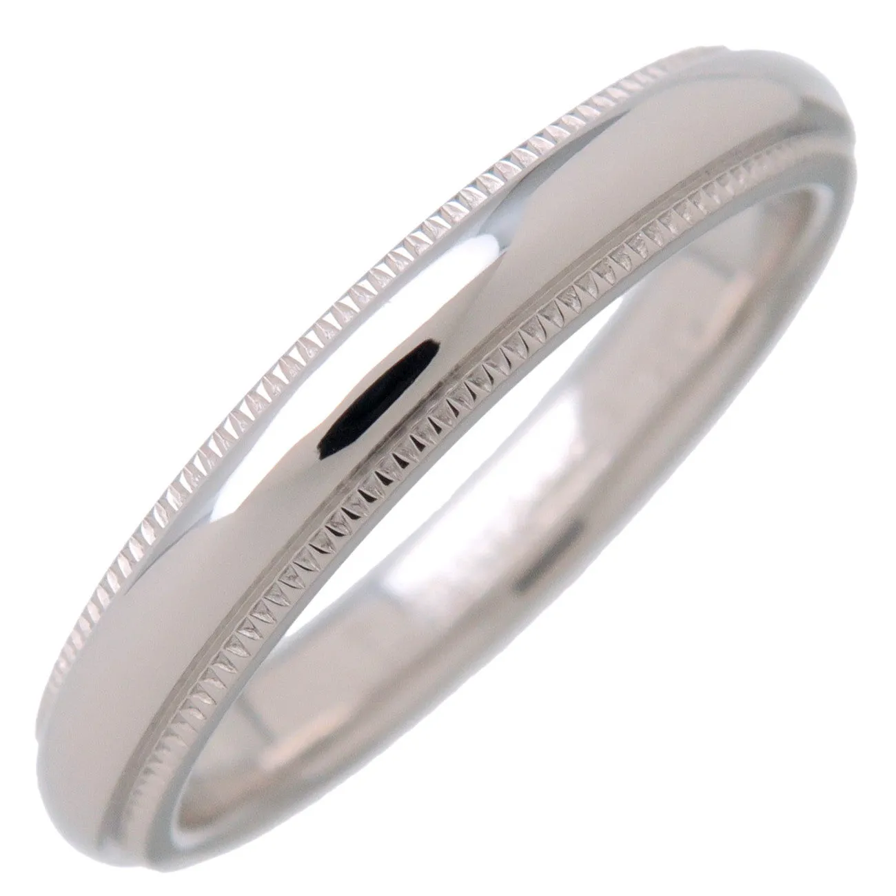 Tiffany&Co. Milgrain Band Ring PT950 Platinum #10 US5-5.5 EU50 Used