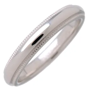 Tiffany&Co. Milgrain Band Ring PT950 Platinum #10 US5-5.5 EU50 Used