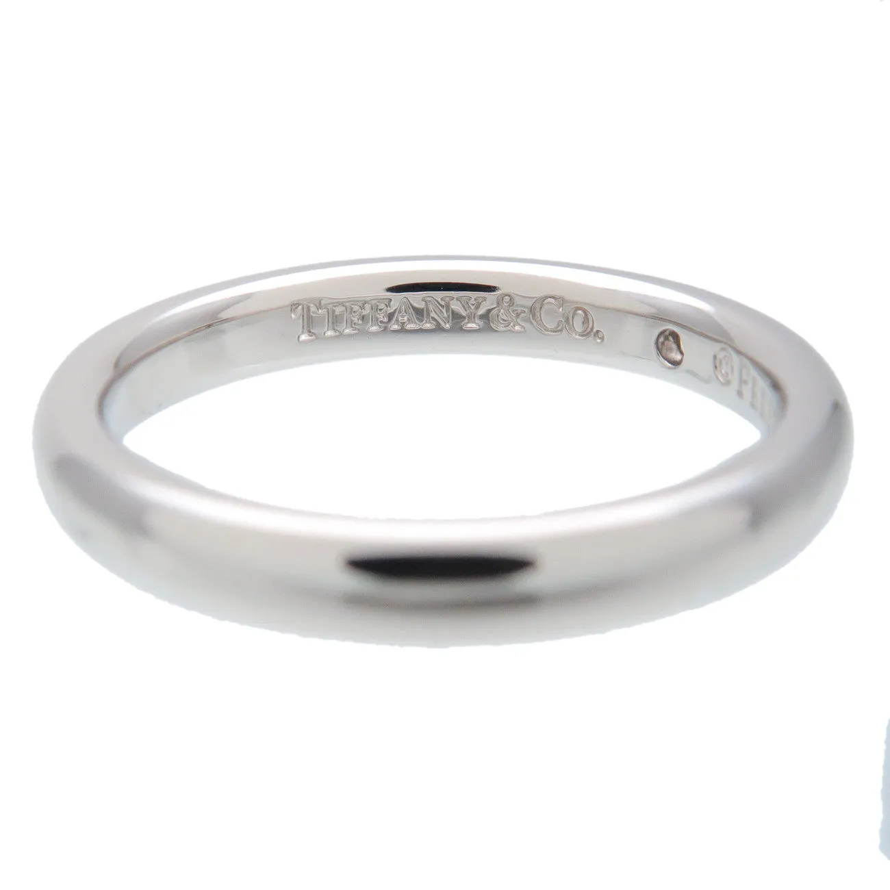 Tiffany&Co. Stacking Band Ring 1P Diamond PT950 Platinum US5 EU49 F/S Used