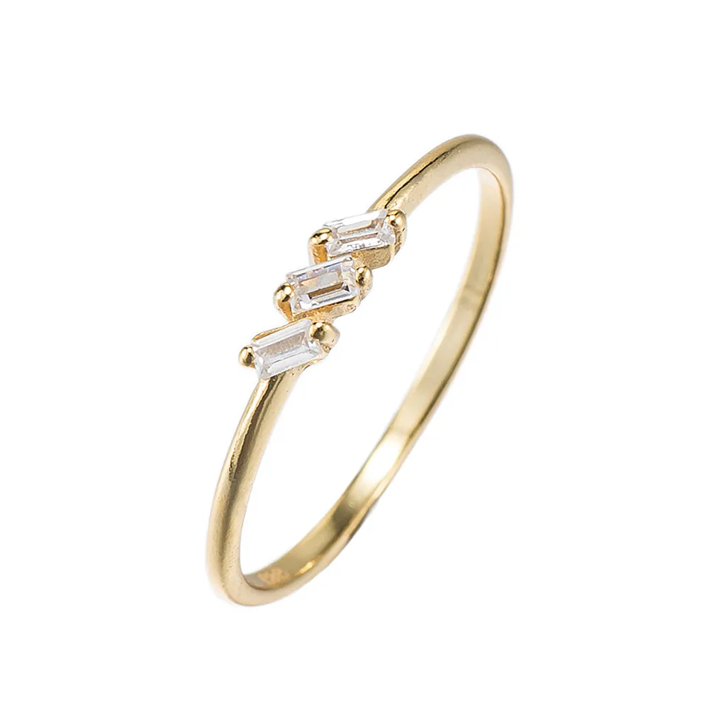 Triple Baguette Ring