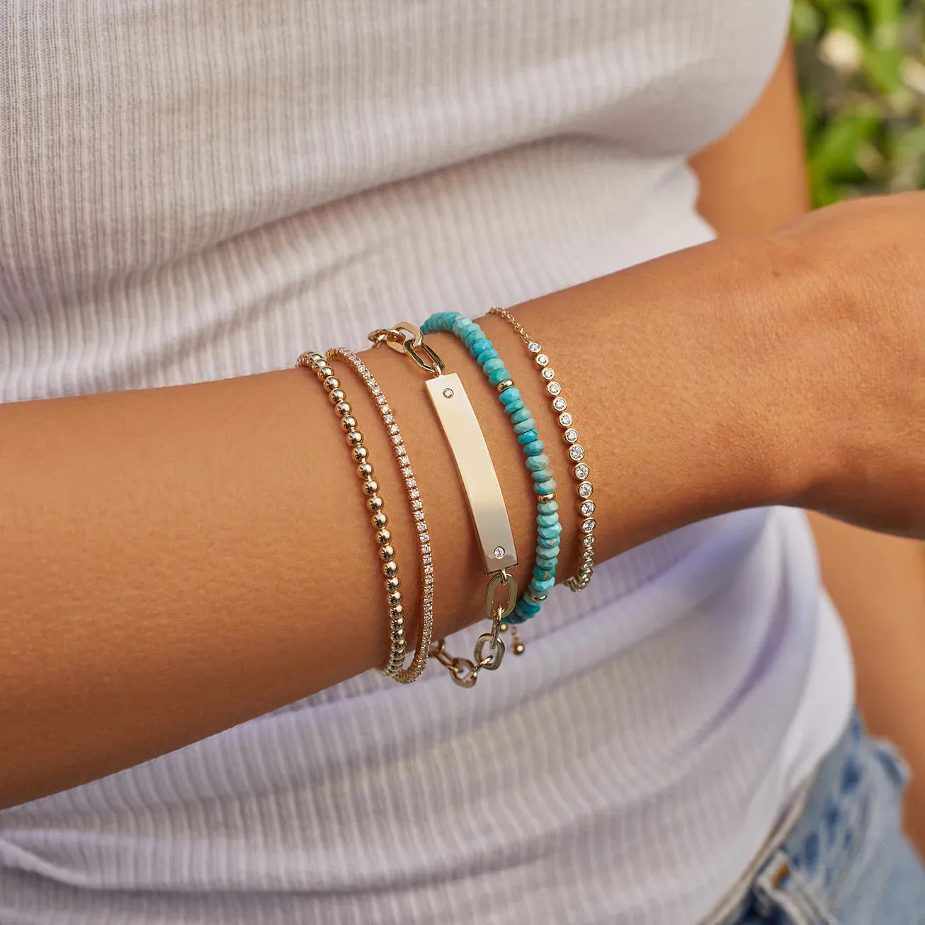 Turquoise Birthstone Bead Bracelet