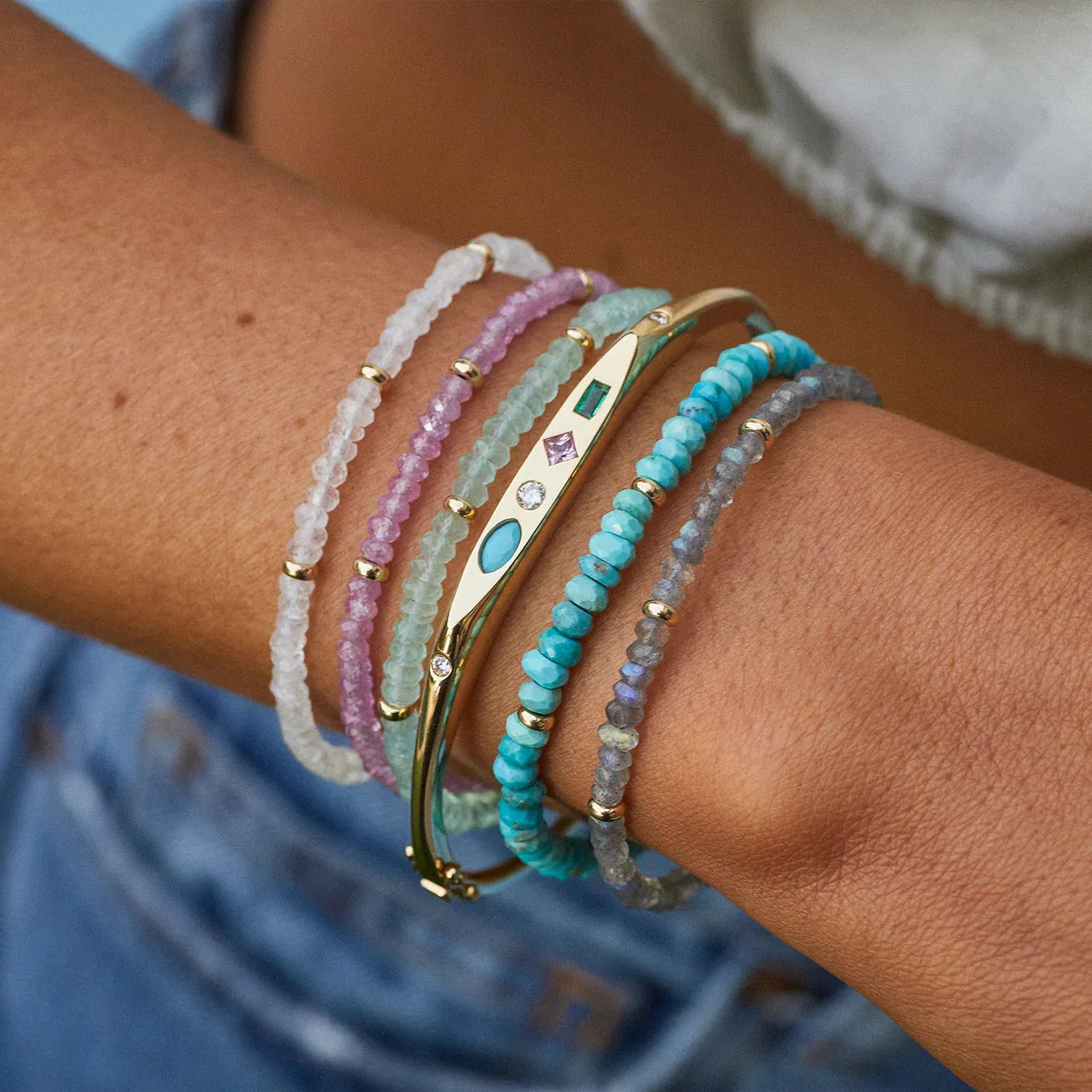 Turquoise Birthstone Bead Bracelet