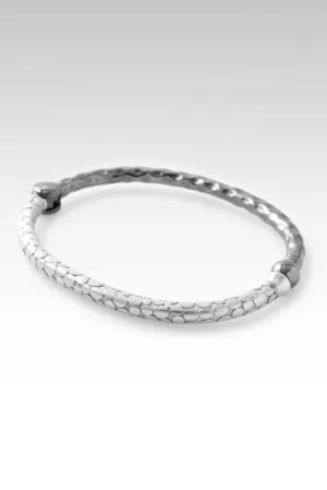 U R Valued Bangle? in Rhodium & Black Rhodium Over Sterling Silver