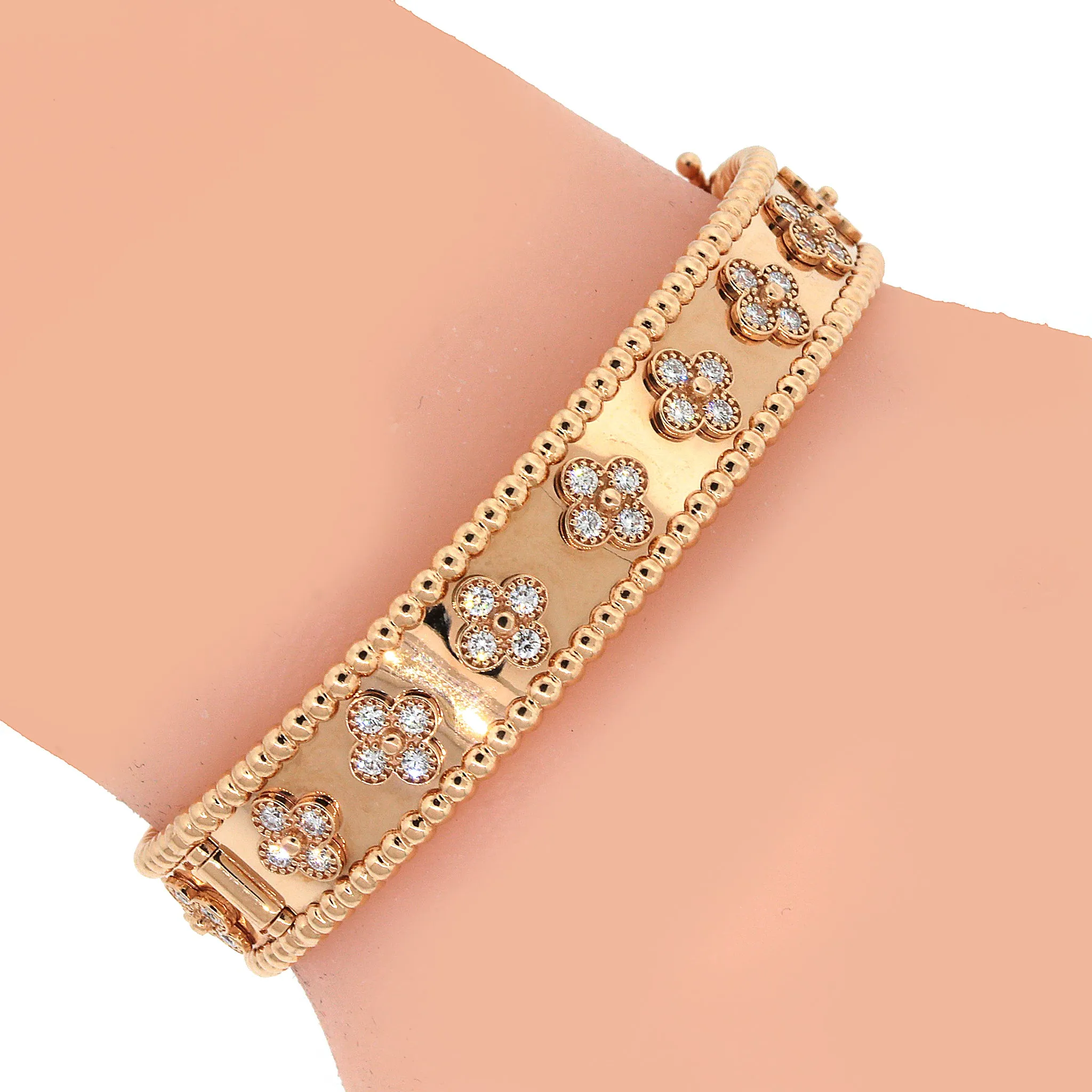 Van Cleef & Arpels Perl??e Collection Diamond Bracelet in 18k Gold