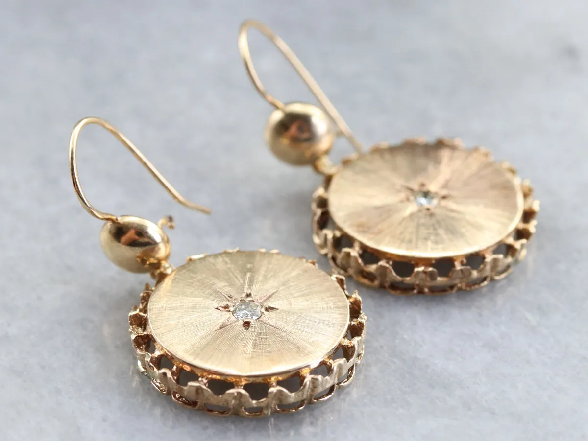 Victorian Diamond Starburst Earrings