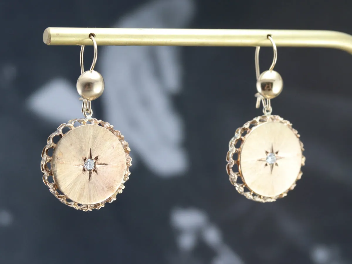Victorian Diamond Starburst Earrings