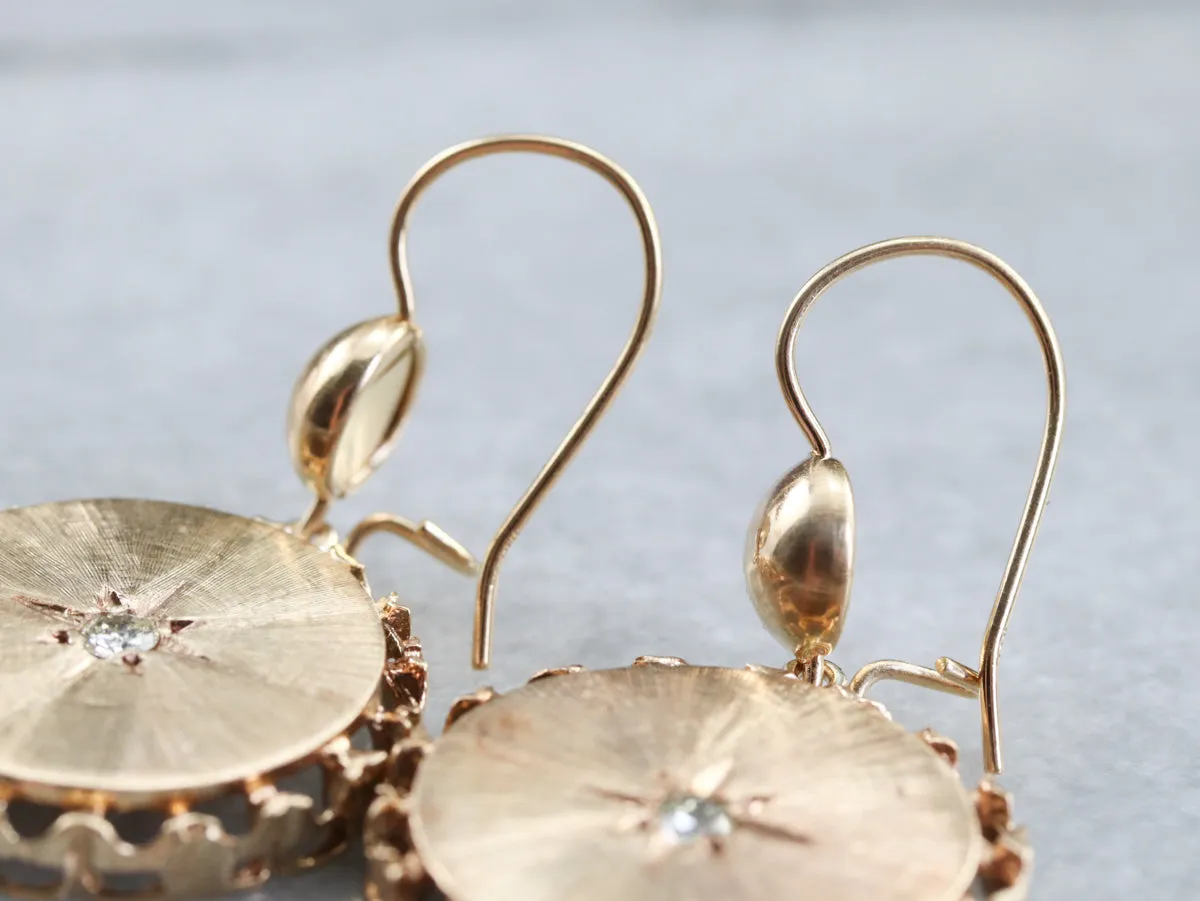 Victorian Diamond Starburst Earrings