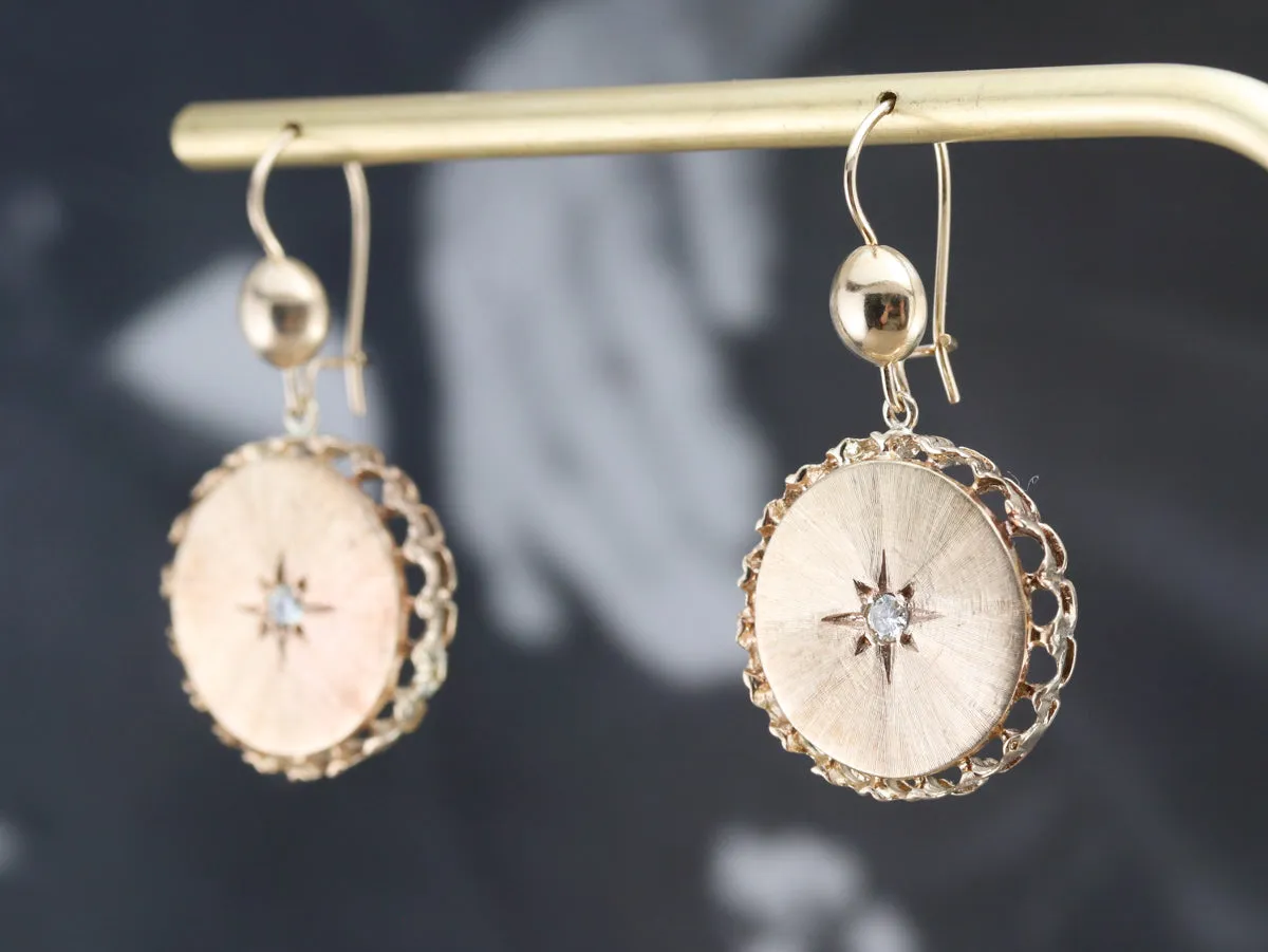 Victorian Diamond Starburst Earrings