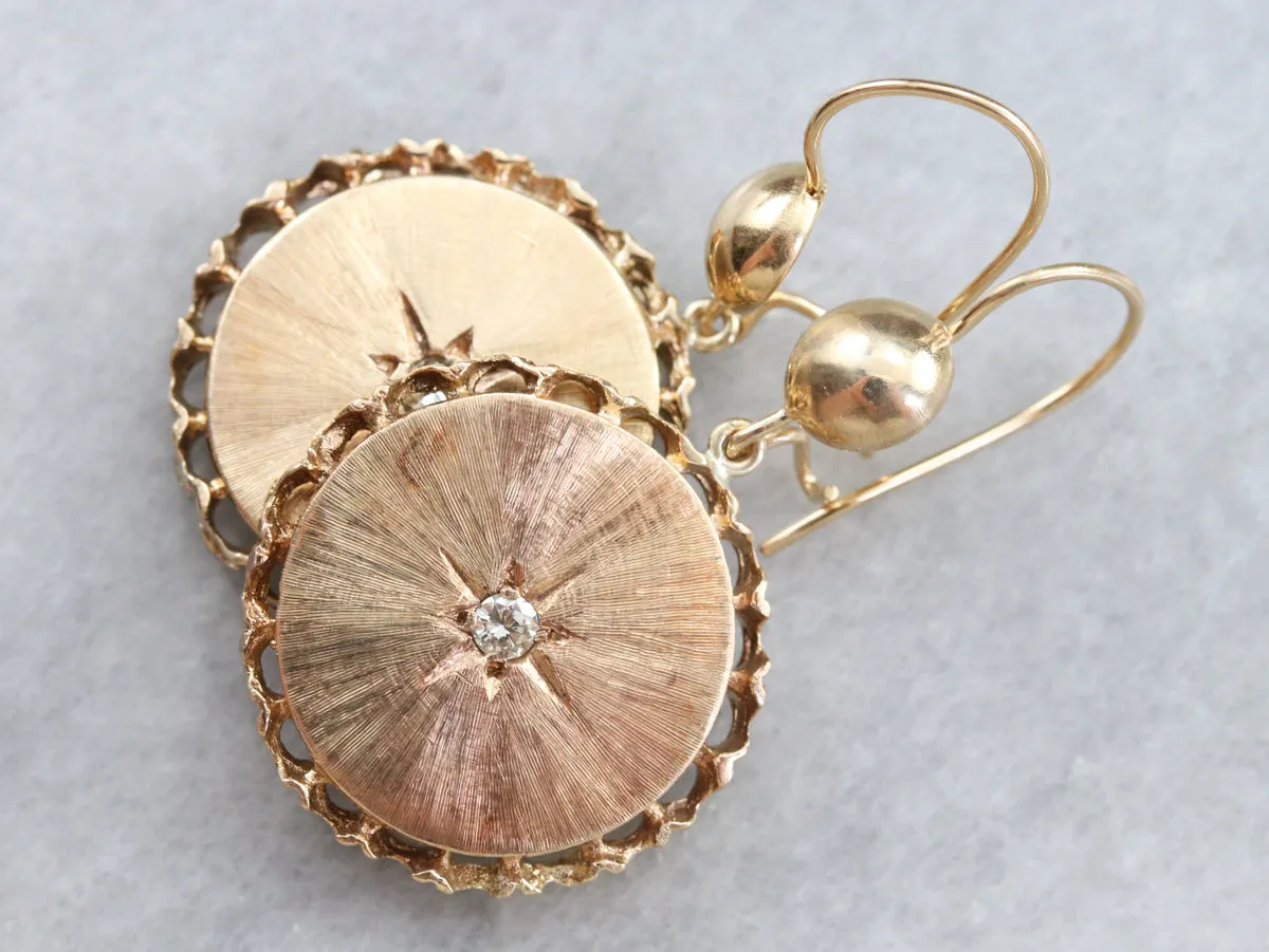 Victorian Diamond Starburst Earrings