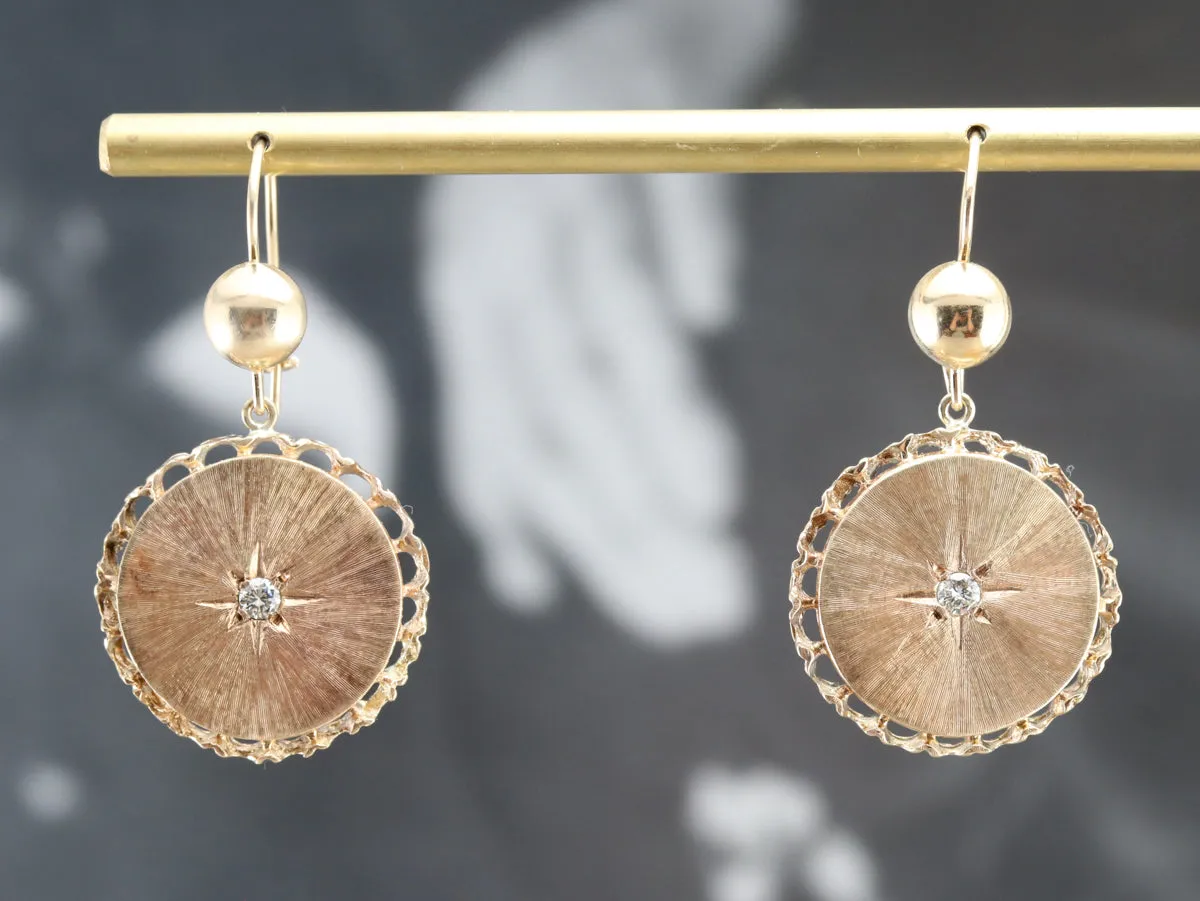 Victorian Diamond Starburst Earrings