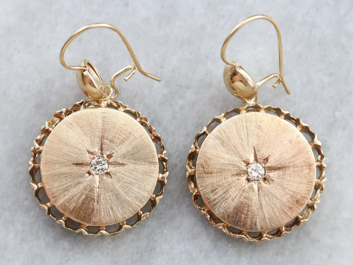 Victorian Diamond Starburst Earrings