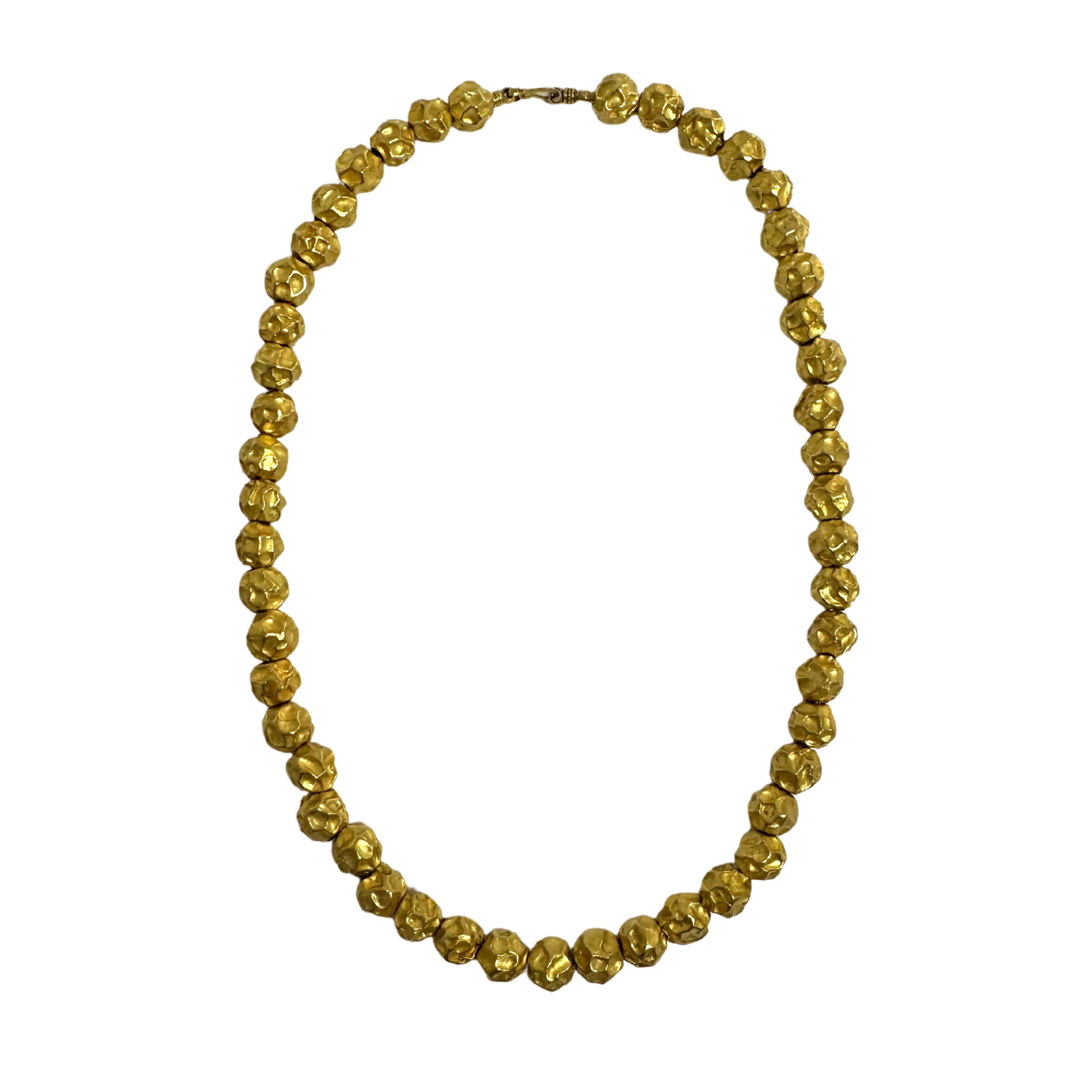 Vintage 18K Gold Ball Bead Necklace
