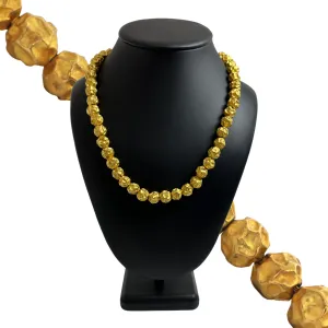 Vintage 18K Gold Ball Bead Necklace