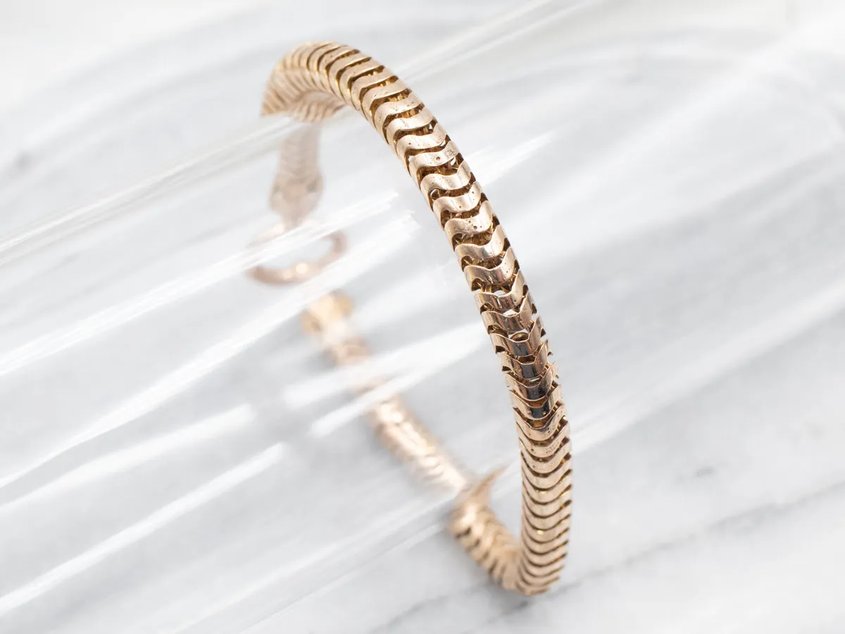Vintage Gold Snake Chain Bracelet
