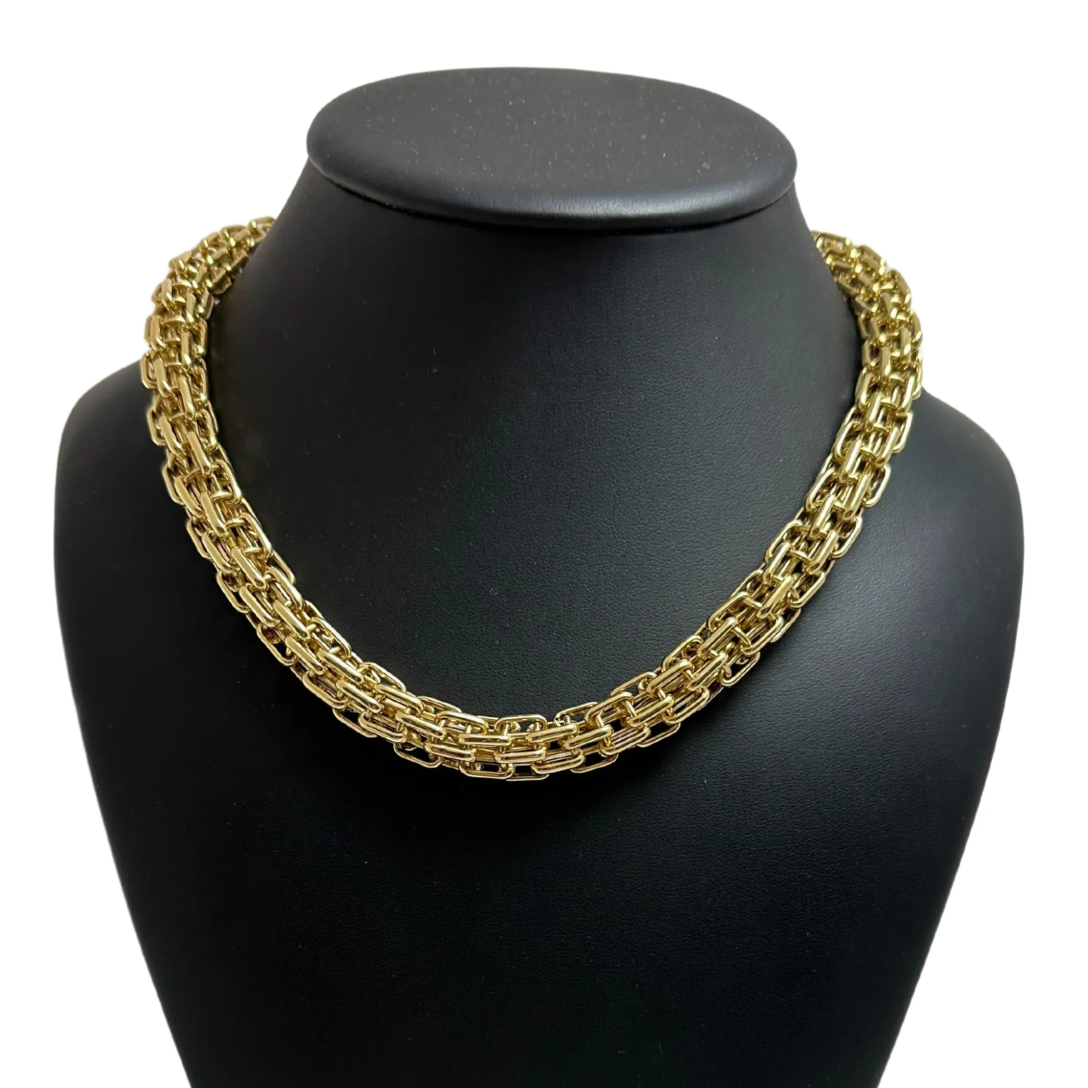 Vintage Italian 14k Gold Multiple Paperlink Necklace