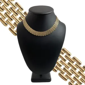 Vintage Italian 14K Gold Panther Link Necklace