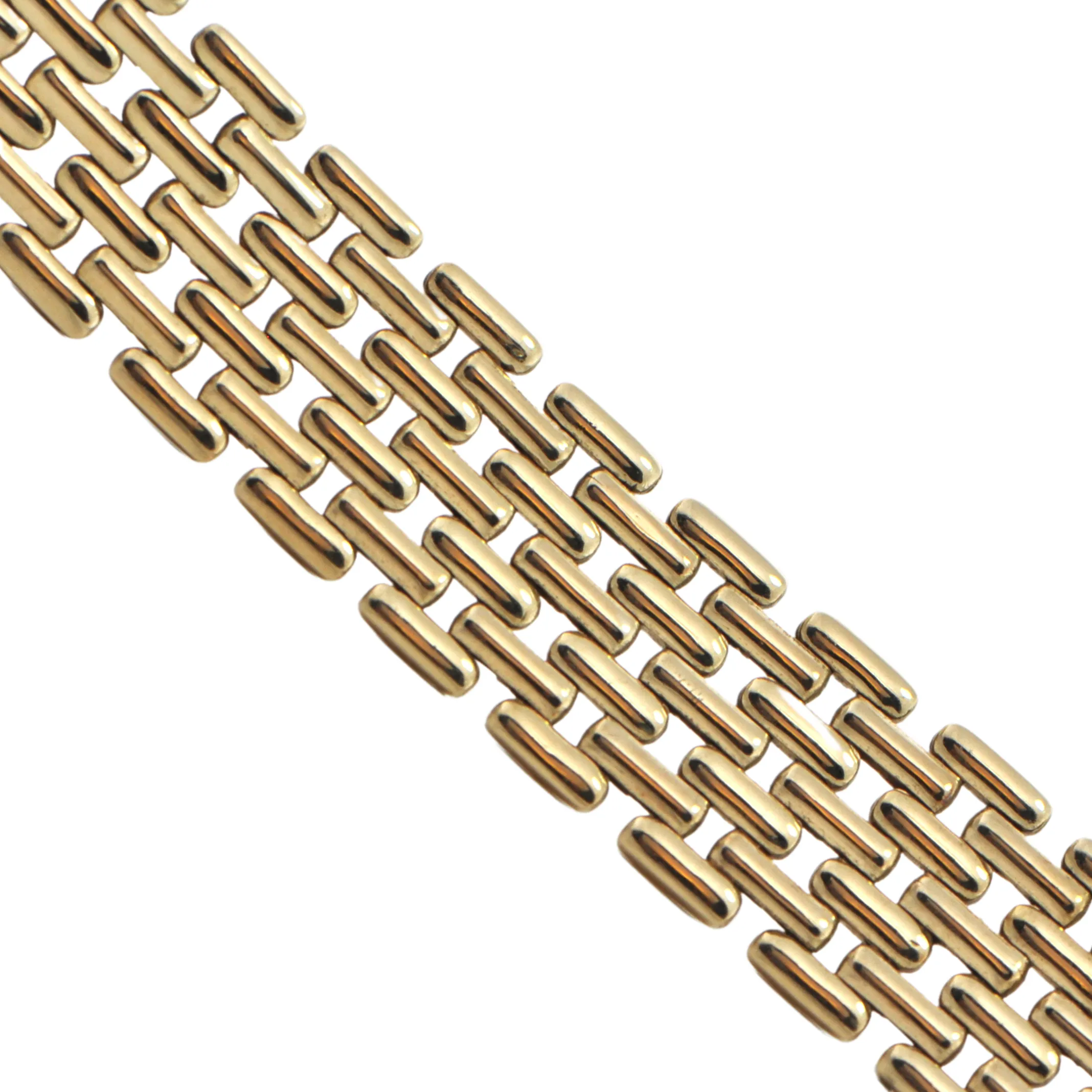 Vintage Italian 14K Gold Panther Link Necklace