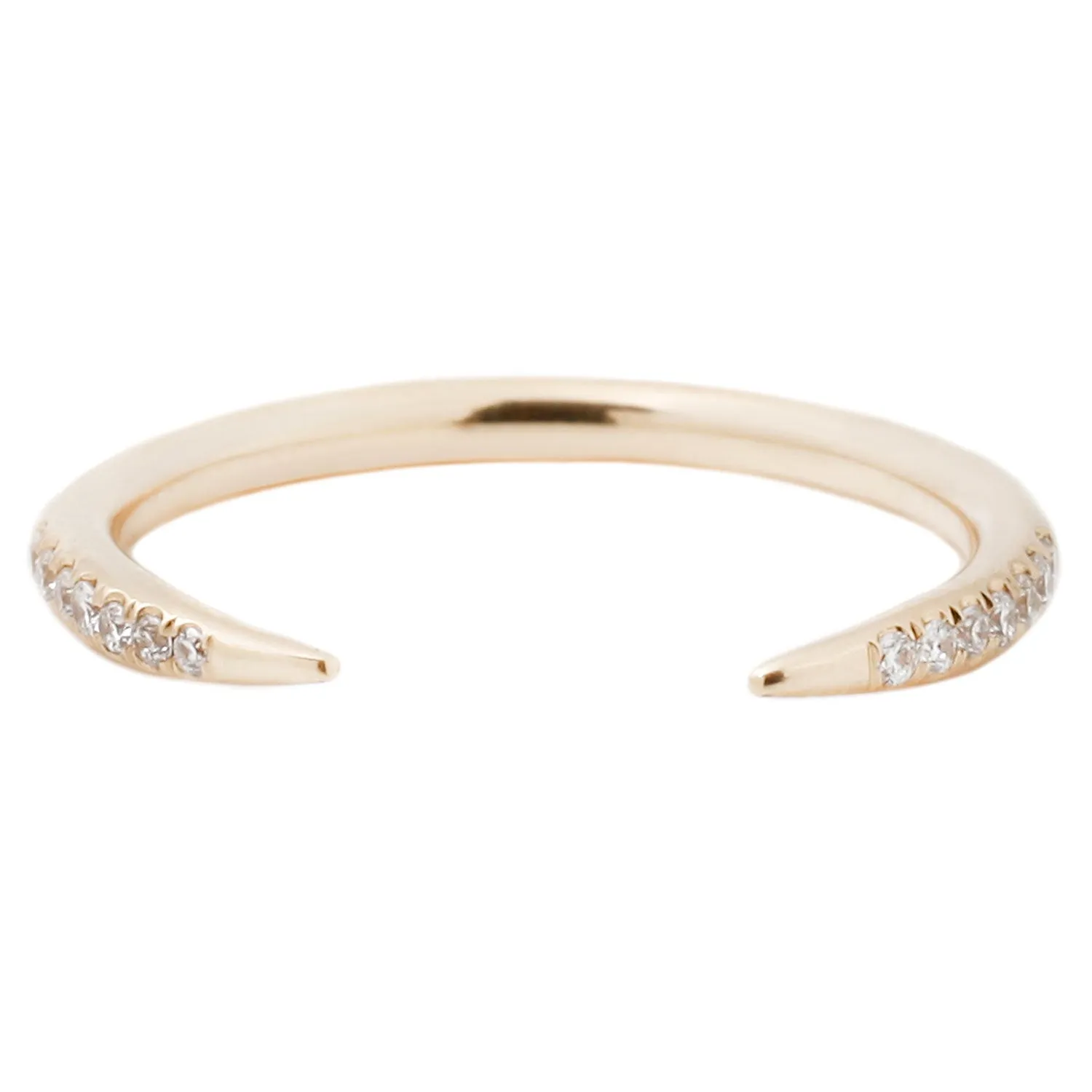 White Diamond Open Slice Ring