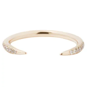 White Diamond Open Slice Ring